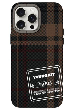 Youngkit Gezhi Kevlar iPhone 14 Pro Max Magsafe uyumlu Kahverengi Kılıf  Youngkit
