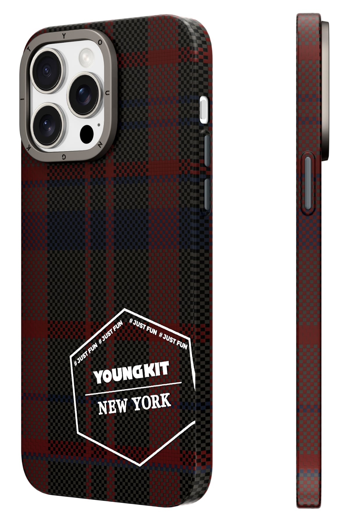 Youngkit Gezhi Kevlar iPhone 14 Pro Max Magsafe uyumlu Kırmızı Kılıf  Youngkit