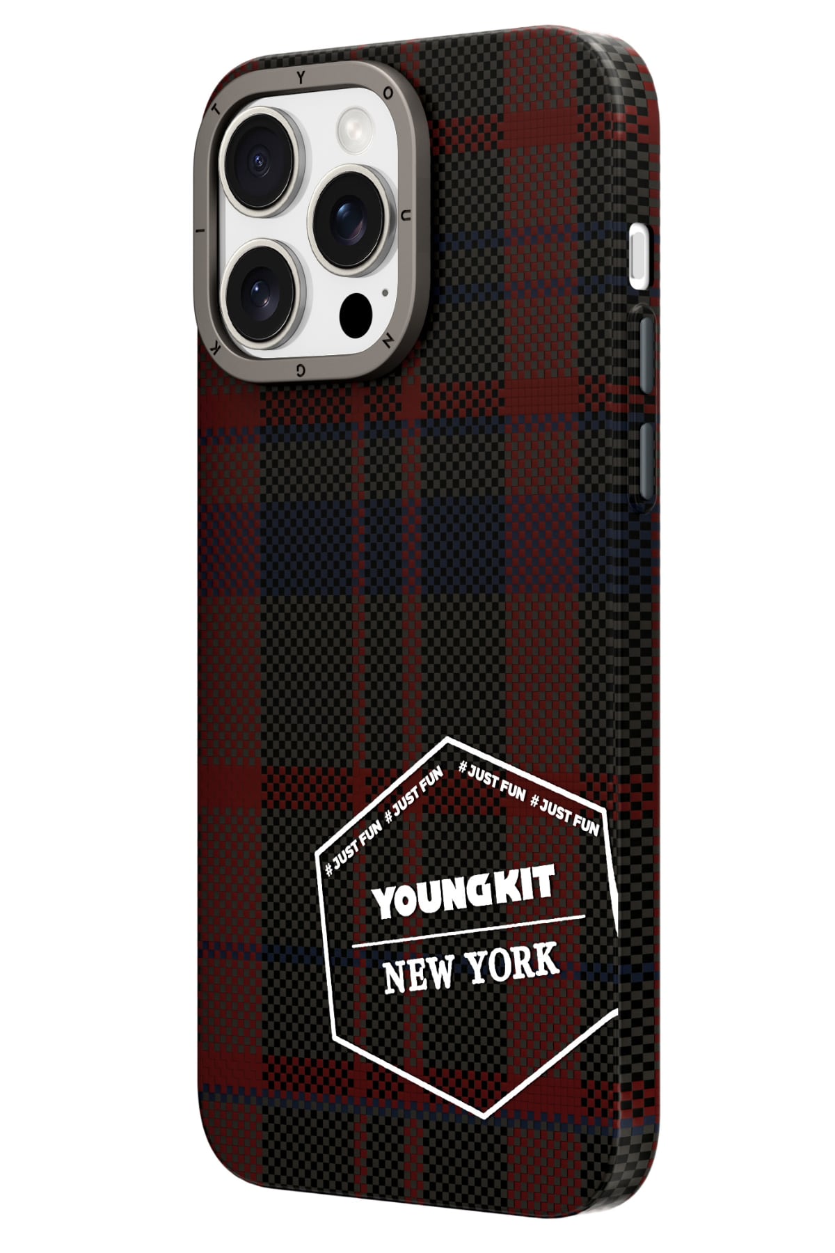 Youngkit Gezhi Kevlar iPhone 14 Pro Max Magsafe uyumlu Kırmızı Kılıf  Youngkit