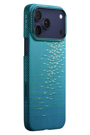 Glints of Gold iPhone 17 Pro MagSafe Uyumlu Kılıf Lucid Blue Pitaka