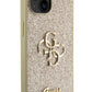 Guess iPhone 15 Compatible Glitter 4G Logo Case Gold 