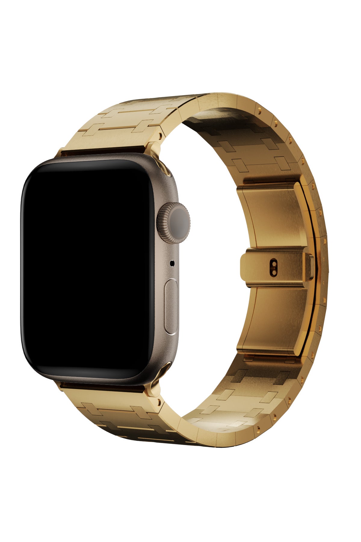 Apple Watch Uyumlu Royal Edition Çelik Kordon Golden  bikordon