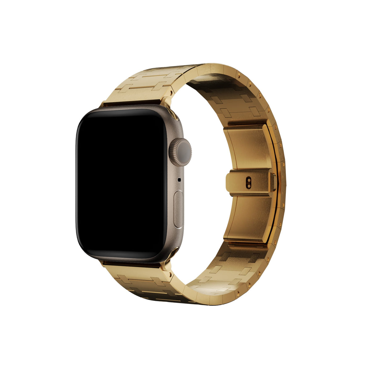 Apple Watch Uyumlu Royal Edition Çelik Kordon Golden  bikordon