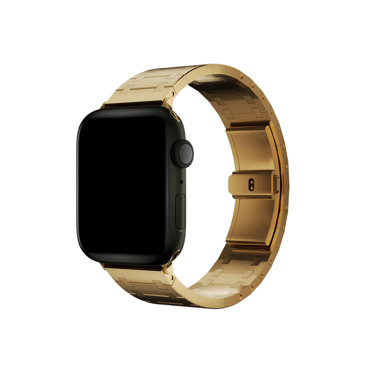 Apple Watch Uyumlu Royal Edition Çelik Kordon Golden  bikordon