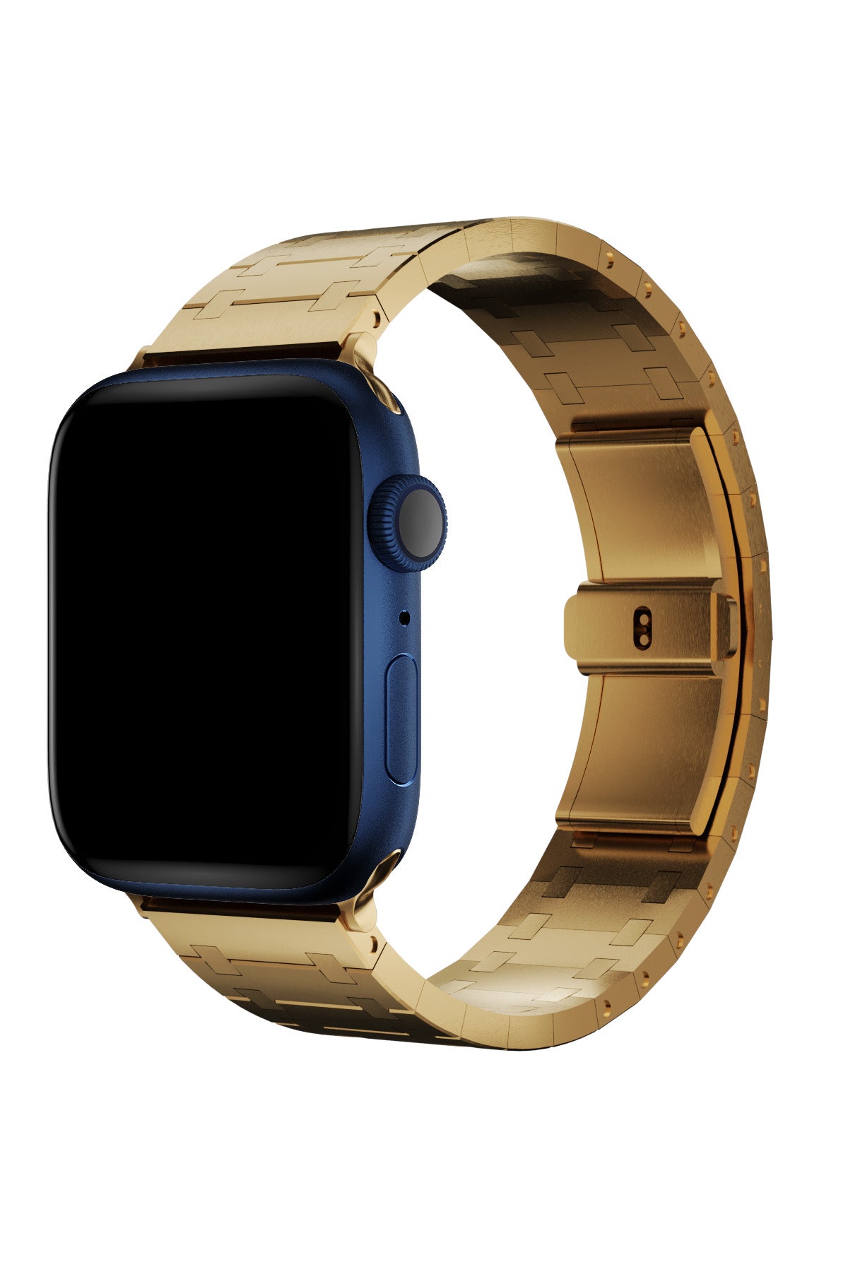 Apple Watch Uyumlu Royal Edition Çelik Kordon Golden  bikordon