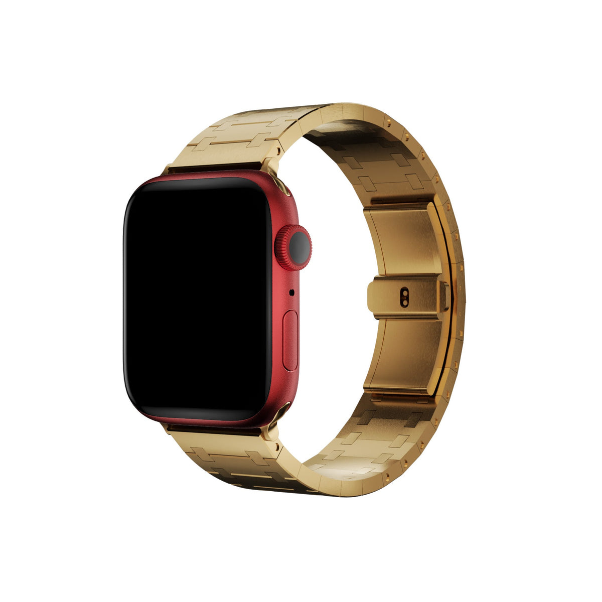 Apple Watch Uyumlu Royal Edition Çelik Kordon Golden  bikordon