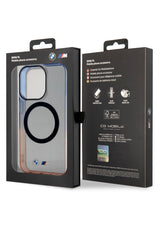 Apple iPhone 14 Pro Max uyumlu Magsafe BMW M Lisanslı Gradient Kılıf