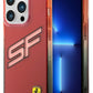 Ferrari iPhone 15 Pro Uyumlu Gradient SF Silikon Kılıf Kırmızı  Ferrari
