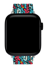 Apple Watch Uyumlu UV Baskılı Silikon Kordon Graffiti