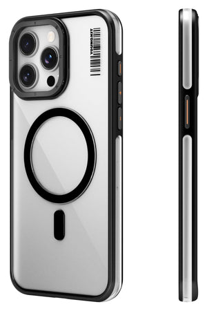 Youngkit Crystal Grid iPhone 14 Pro Magsafe Uyumlu Kılıf Siyah