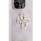Guess iPhone 15 Pro Max Compatible Leather Case with 4G Logo Pink 
