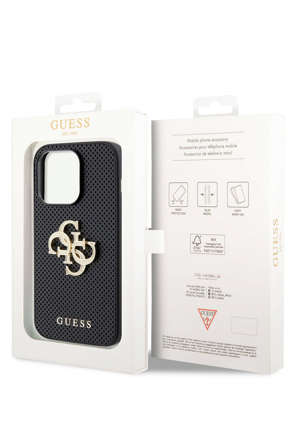 Guess iPhone 14 Pro Max Uyumlu Glitter Silikon Kılıf  Guess