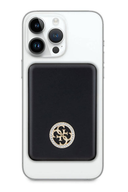 Guess Taşlı 4G Logolu Magsafe Siyah Powerbank 5000mAh  Guess