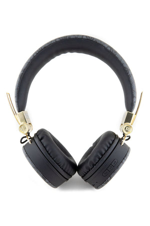 Guess Kulak Üstü Bluetooth 5.3 Kulaklık 4G Desenli Metal Logolu Siyah  Guess