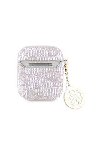 Guess Apple Airpods 2. Nesil Uyumlu Kılıf 4G Taşlı Süs Zincirli Pembe  Guess