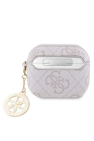 Guess Apple Airpods 3. Nesil Uyumlu Kılıf 4G Taşlı Süs Zincirli Pembe  Guess