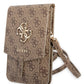 Guess 4G Logolu Telefon Çantası Kredi Kartlıklı Kahverengi  Guess