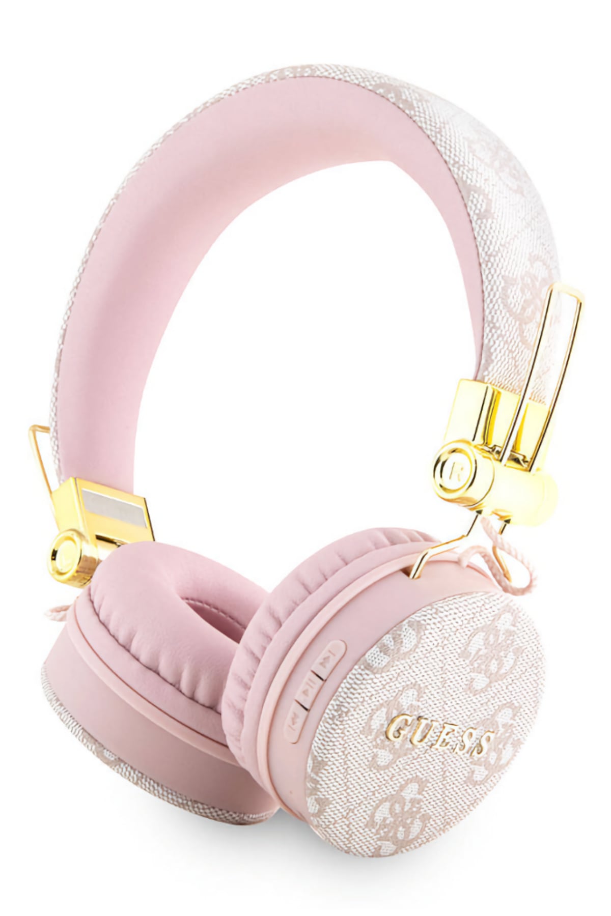 Guess Kulak Üstü Bluetooth 5.3 Kulaklık 4G Desenli Metal Logolu Pembe  Guess