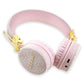 Guess On-Ear Bluetooth 5.3 Headphones 4G Pink with Patterned Metal Logo 