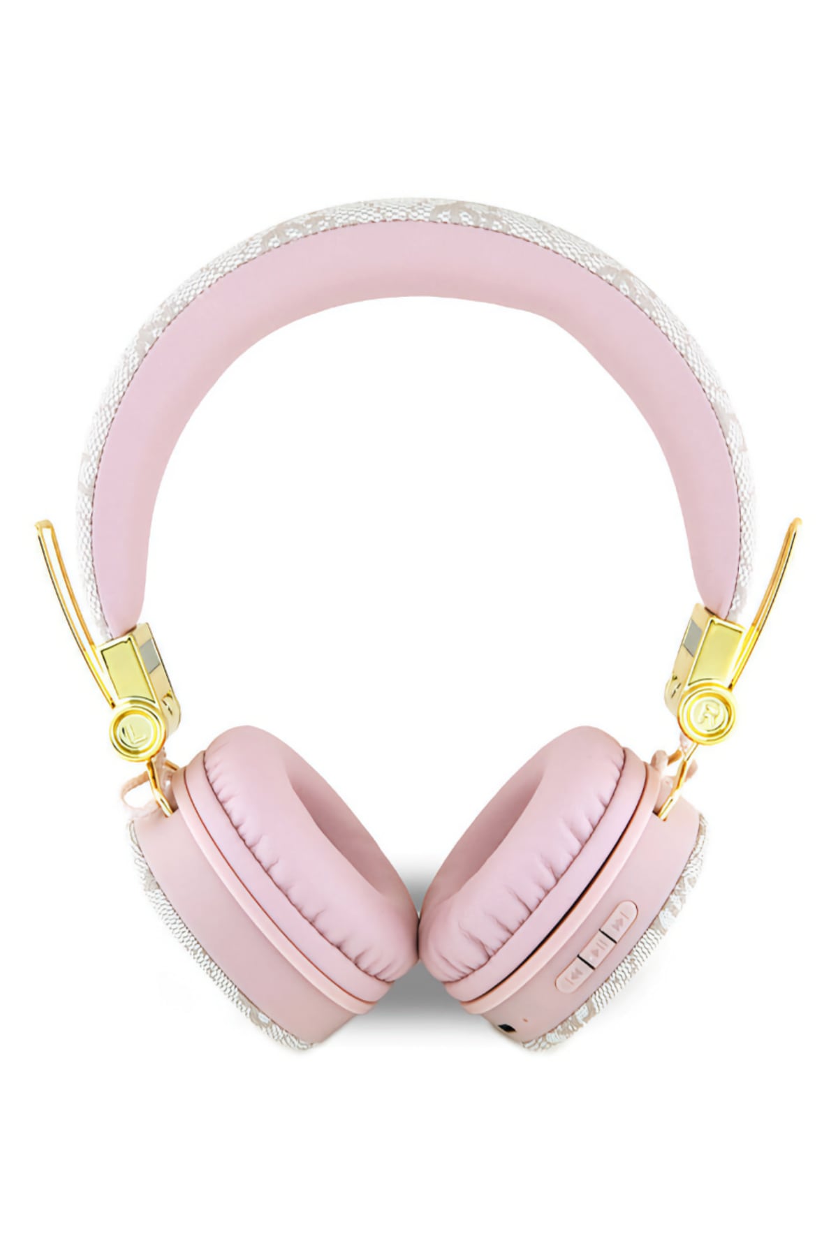 Guess Kulak Üstü Bluetooth 5.3 Kulaklık 4G Desenli Metal Logolu Pembe  Guess
