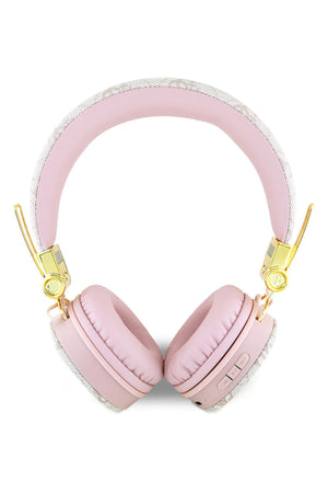 Guess Kulak Üstü Bluetooth 5.3 Kulaklık 4G Desenli Metal Logolu Pembe  Guess
