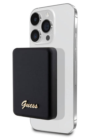 Magsafe Black Powerbank 5000mAh with Guess Metal Logo 