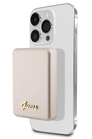 Magsafe Rose Gold Powerbank 5000mAh with Guess Metal Logo 