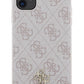 Guess Classic 4G Logolu iPhone 11 Magsafe Uyumlu Kılıf Pembe  Guess