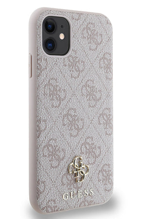 Guess Classic 4G Logolu iPhone 11 Magsafe Uyumlu Kılıf Pembe  Guess