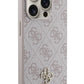 Guess Classic 4G Logolu iPhone 15 Pro Magsafe Uyumlu Kılıf Pembe  Guess
