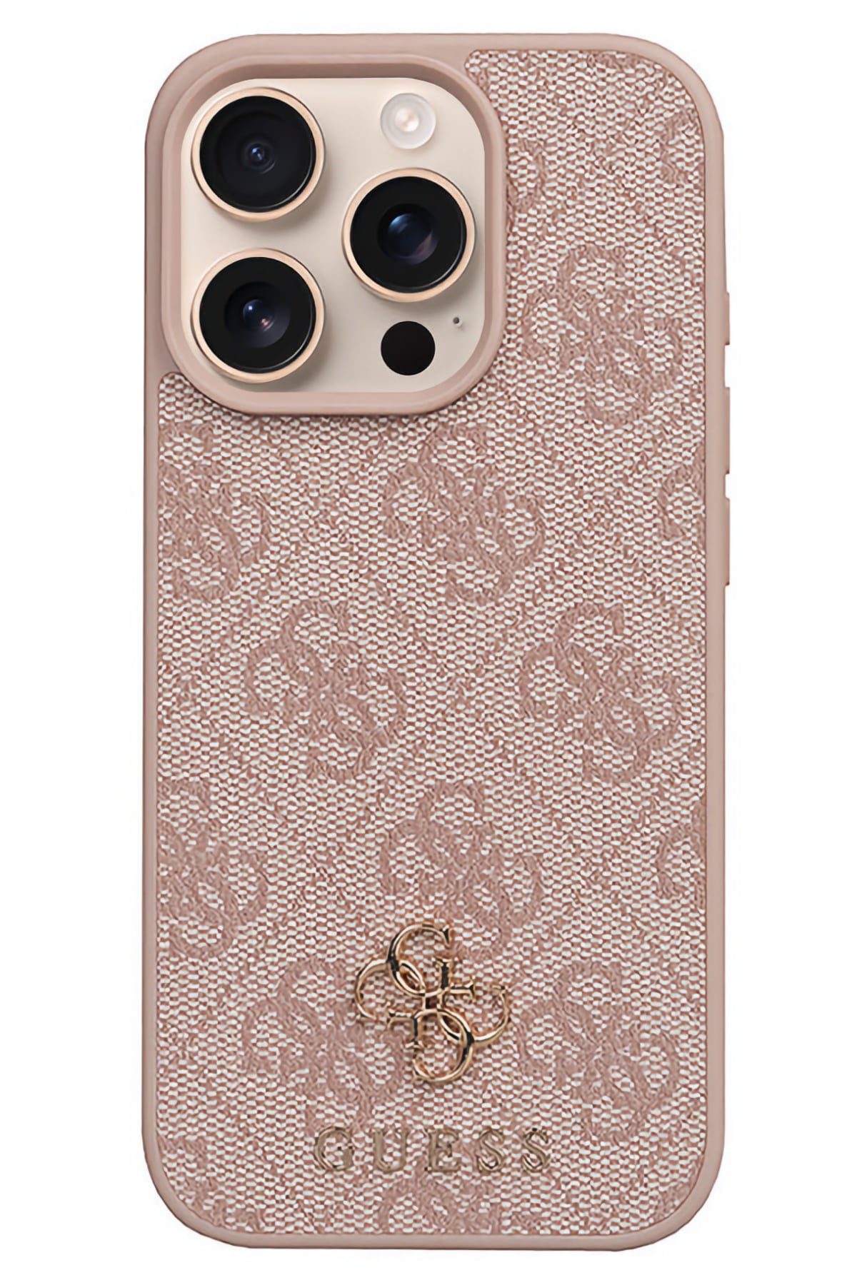 Guess Classic 4G Logolu iPhone 16 Pro Magsafe Uyumlu Kılıf Pembe  Guess