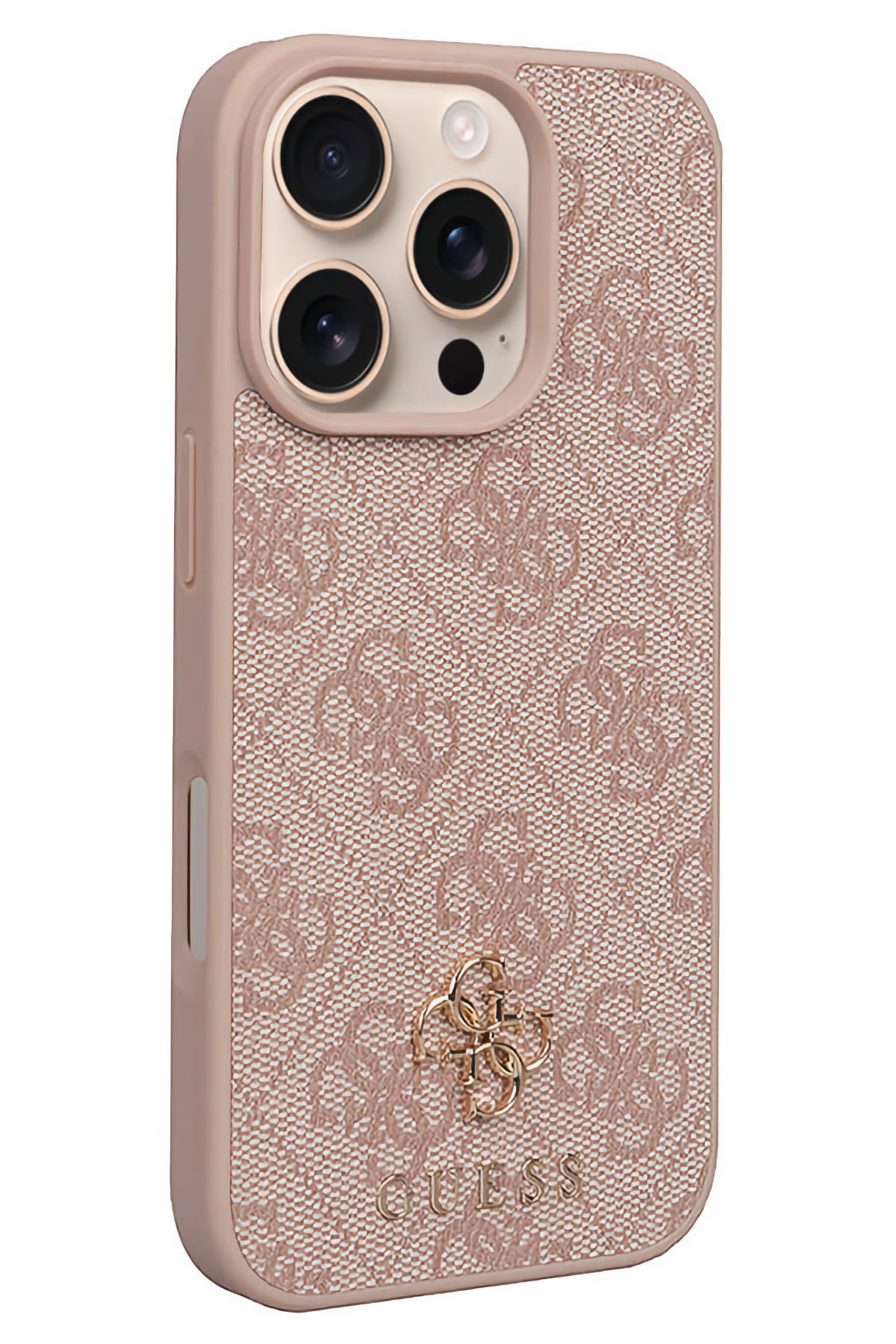 Guess Classic 4G Logolu iPhone 16 Pro Magsafe Uyumlu Kılıf Pembe  Guess