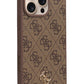 Guess Classic 4G Logolu iPhone 16 Pro Max Magsafe Uyumlu Kılıf Kahverengi  Guess