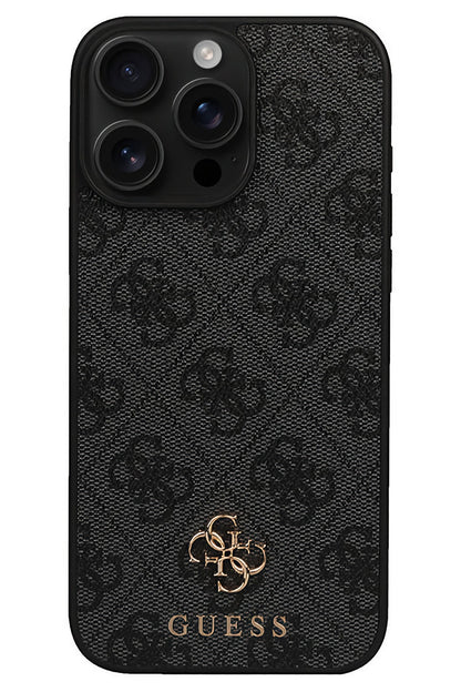 Guess Classic 4G Logolu iPhone 16 Pro Max Magsafe Uyumlu Kılıf Siyah  Guess