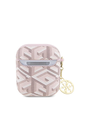 Guess Apple Airpods 2. Nesil Uyumlu Kılıf G Cube Süs Zincirli Pembe  Guess