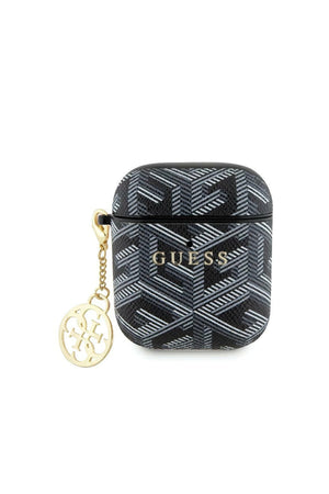 Guess Apple Airpods 2. Nesil Uyumlu Kılıf G Cube Süs Zincirli Siyah  Guess