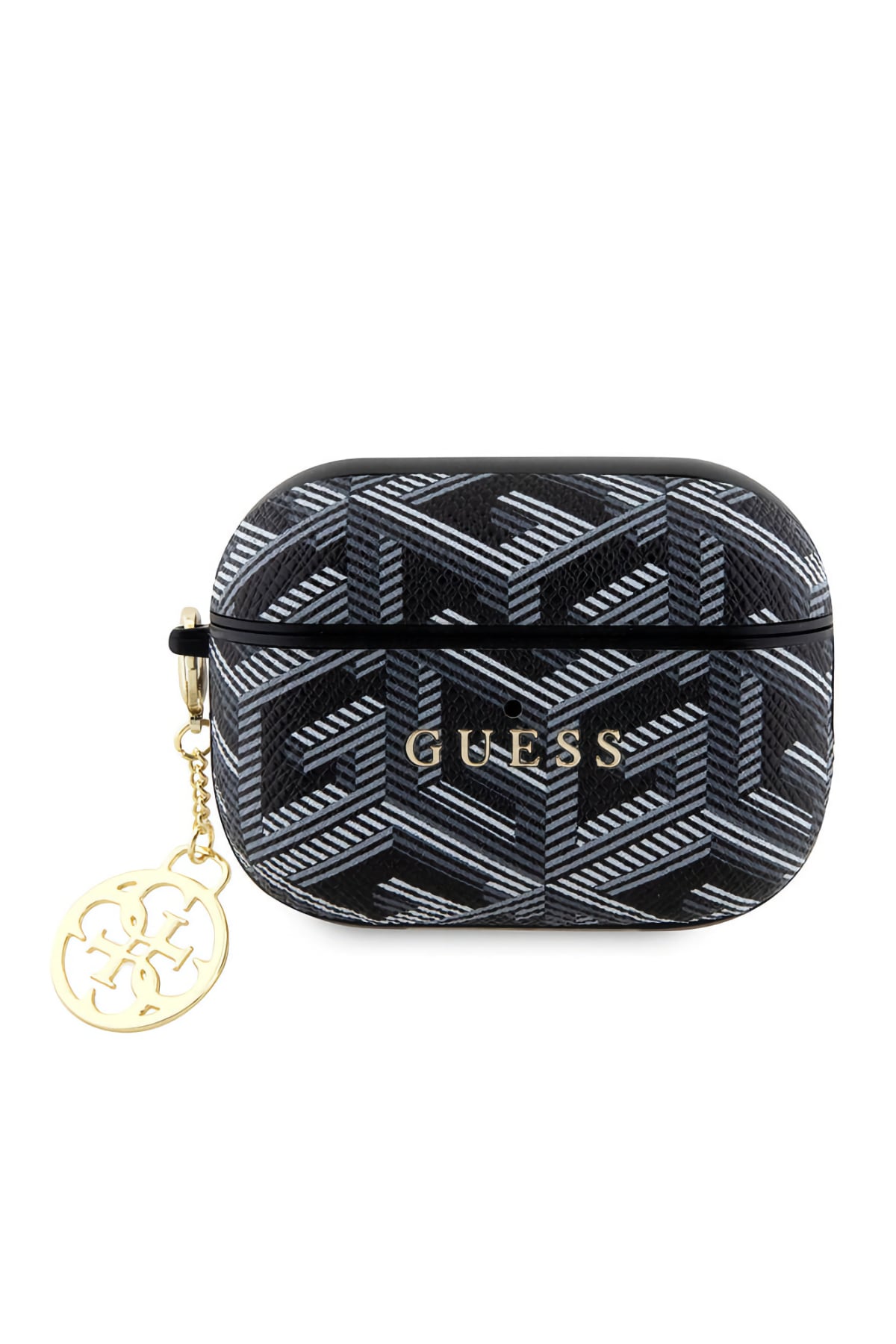 Guess Apple Airpods Pro 2. Nesil Uyumlu Kılıf G Cube Süs Zincirli Siyah  Guess
