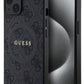 Guess iPhone 15 Magsafe Uyumlu 4G Desenli Kılıf Siyah  Guess