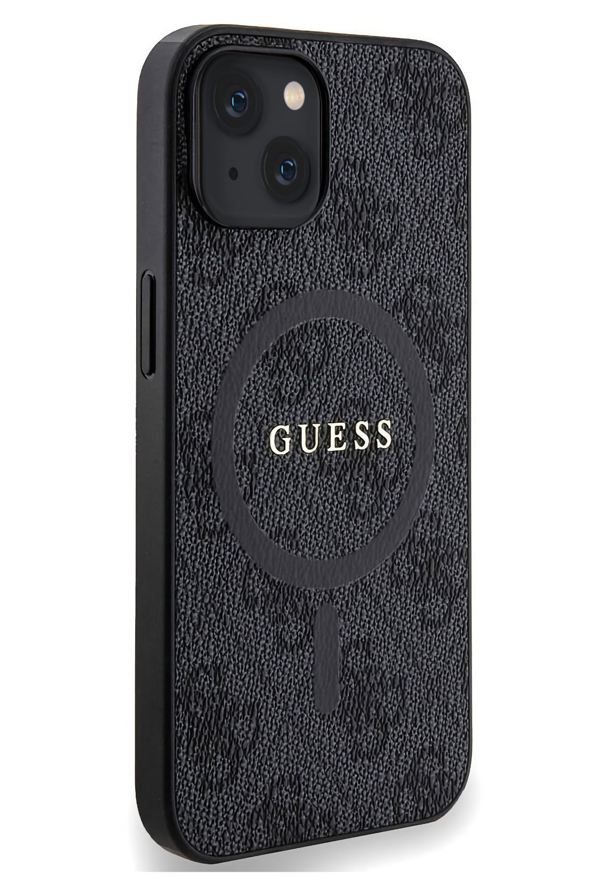 Guess iPhone 14 Magsafe Uyumlu 4G Desenli Kılıf Siyah  Guess