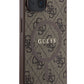 Guess iPhone 15 Magsafe Compatible 4G Patterned Case Brown 