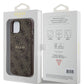 Guess iPhone 14 Magsafe Uyumlu 4G Desenli Kılıf Kahverengi  Guess