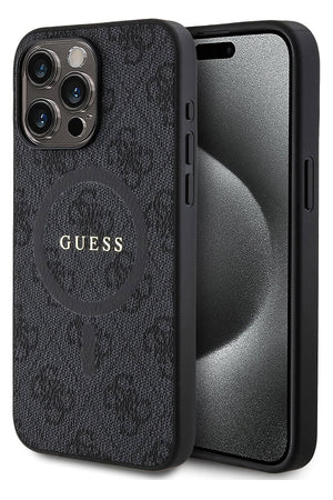 Guess iPhone 14 Pro Max Magsafe Compatible 4G Patterned Case Black 