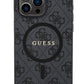 Guess iPhone 14 Pro Max Magsafe Uyumlu 4G Desenli Kılıf Siyah