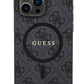 Guess iPhone 14 Pro Max Magsafe Uyumlu 4G Desenli Kılıf Siyah  Guess