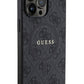 Guess iPhone 14 Pro Max Magsafe Uyumlu 4G Desenli Kılıf Siyah