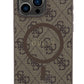 Guess iPhone 14 Pro Max Magsafe Uyumlu 4G Desenli Kılıf Kahverengi  Guess