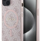 Guess iPhone 15 Magsafe Uyumlu 4G Desenli Kılıf Pembe  Guess