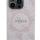 Guess iPhone 14 Pro Magsafe Uyumlu 4G Desenli Kılıf Pembe  Guess