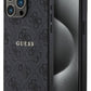 Guess iPhone 15 Pro Max Magsafe Uyumlu 4G Desenli Kılıf Siyah  Guess