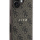 Guess Logolu iPhone 16 Magsafe Uyumlu Kılıf Kahverengi  Guess